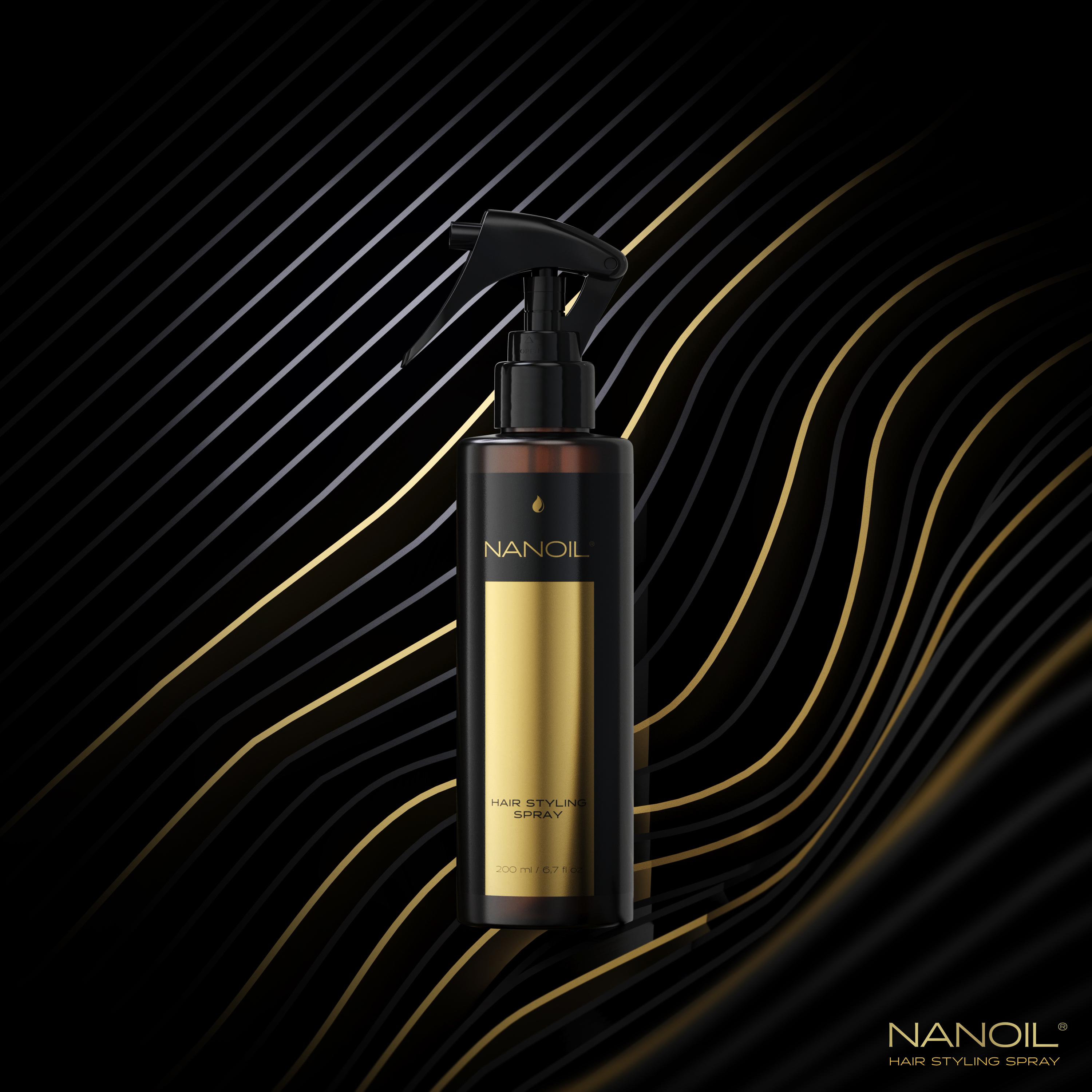 Nanoil spray do układania włosów